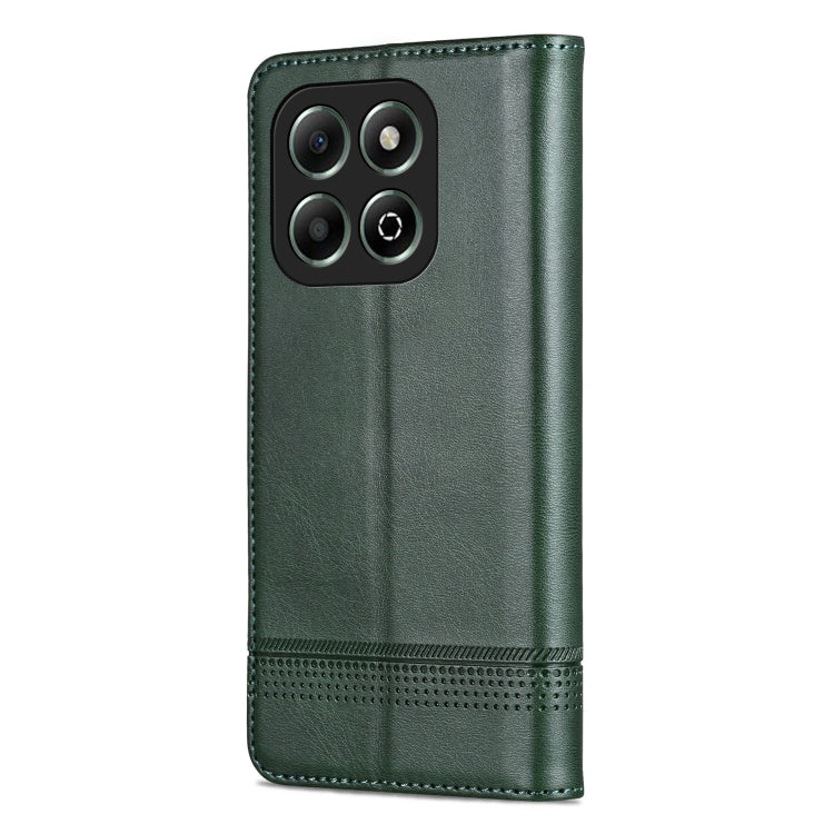 For Honor X6b AZNS Magnetic Calf Texture Flip Leather Phone Case(Dark Green) - Honor Cases by AZNS | Online Shopping UK | buy2fix