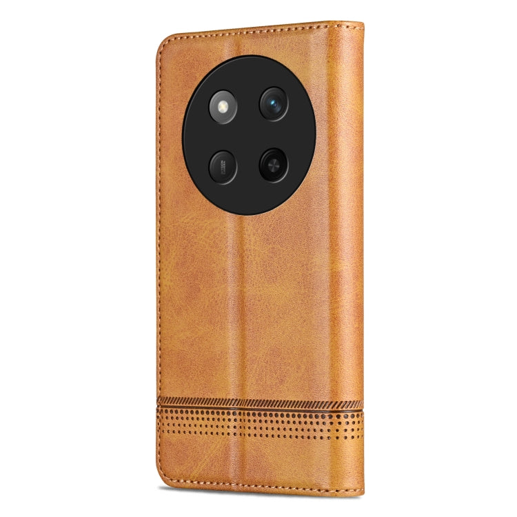 For Honor X60 Pro AZNS Magnetic Calf Texture Flip Leather Phone Case(Light Brown) - Honor Cases by AZNS | Online Shopping UK | buy2fix