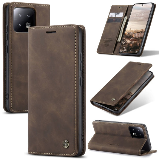 For Xiaomi 13 CaseMe 013 Multifunctional Horizontal Flip Leather Phone Case(Coffee) - Xiaomi Cases by CaseMe | Online Shopping UK | buy2fix