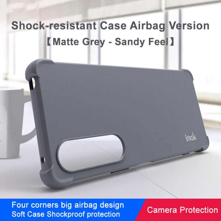 For Sony Xperia 1 V imak Shockproof Airbag TPU Phone Case(Matte Grey) - Sony Cases by imak | Online Shopping UK | buy2fix