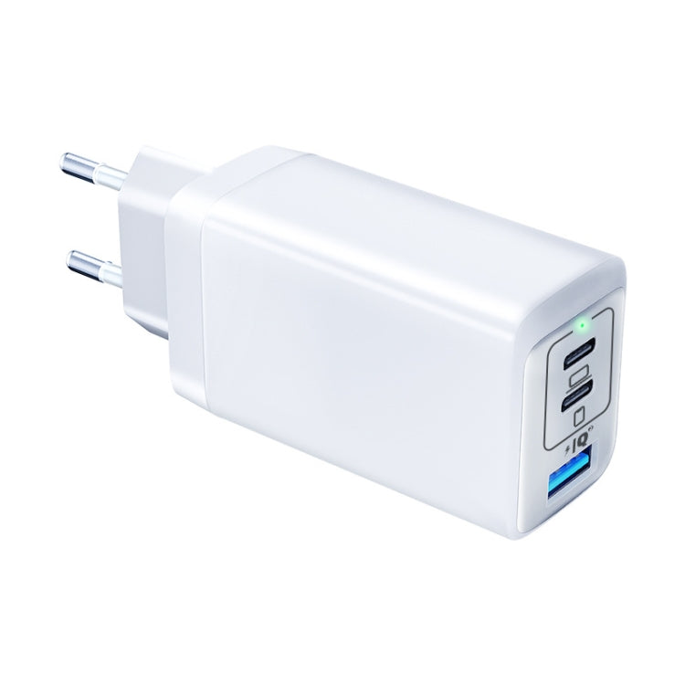 65W Dual PD USB-C / Type-C + USB 3-Port Gan Fast Charging Charger, Plug:EU Plug(White) - USB Charger by buy2fix | Online Shopping UK | buy2fix