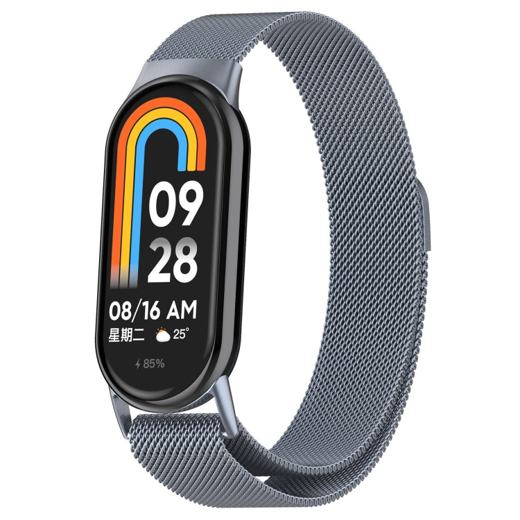 For Xiaomi Mi Band 8 Milanese Metal Watch Band(Space Grey) - Watch Bands by buy2fix | Online Shopping UK | buy2fix