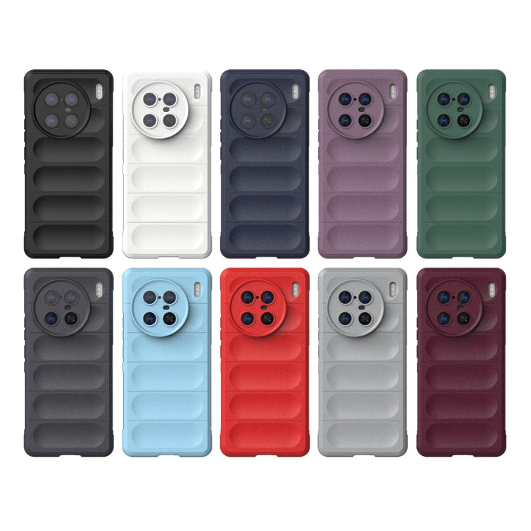 For vivo X90 Pro 5G Magic Shield TPU + Flannel Phone Case(Black) - vivo Cases by buy2fix | Online Shopping UK | buy2fix