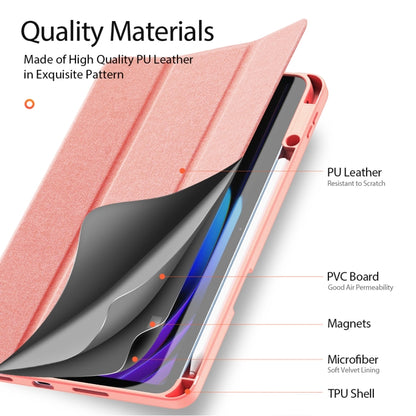 For Xiaomi Pad 7 / 7 Pro DUX DUCIS Domo Series Magnetic Flip Leather Tablet Case(Pink) - More Tablet Cases by DUX DUCIS | Online Shopping UK | buy2fix