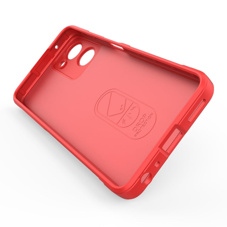 For Realme 10 Pro 5G Magic Shield TPU + Flannel Phone Case(Red) - Realme Cases by buy2fix | Online Shopping UK | buy2fix