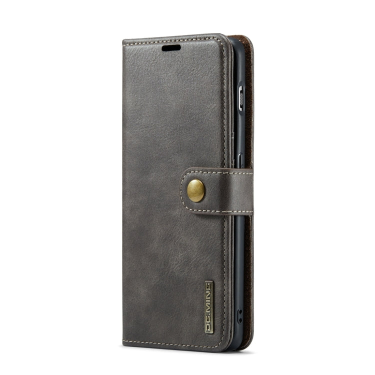 For OnePlus 11 DG.MING Crazy Horse Texture Detachable Magnetic Leather Case(Grey) - OnePlus Cases by DG.MING | Online Shopping UK | buy2fix