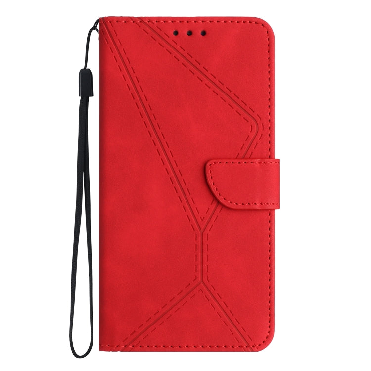 For Motorola Moto G04 / G24 Stitching Embossed Leather Phone Case(Red) - Motorola Cases by buy2fix | Online Shopping UK | buy2fix