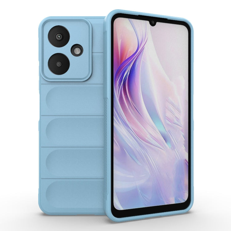 For Xiaomi Redmi 13C 5G Magic Shield TPU + Flannel Phone Case(Light Blue) - 13C Cases by buy2fix | Online Shopping UK | buy2fix