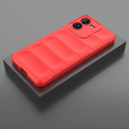 For vivo iQOO Z9 5G Magic Shield TPU + Flannel Phone Case(Red) - vivo Cases by buy2fix | Online Shopping UK | buy2fix