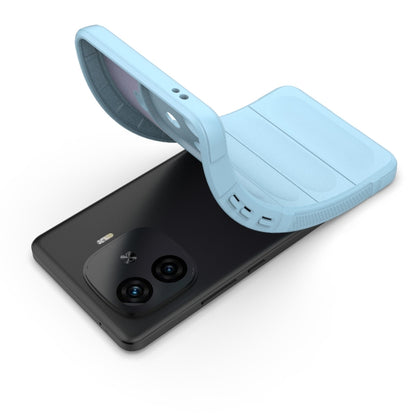 For vivo iQOO Z9 Turbo 5G Magic Shield TPU + Flannel Phone Case(Dark Grey) - vivo Cases by buy2fix | Online Shopping UK | buy2fix