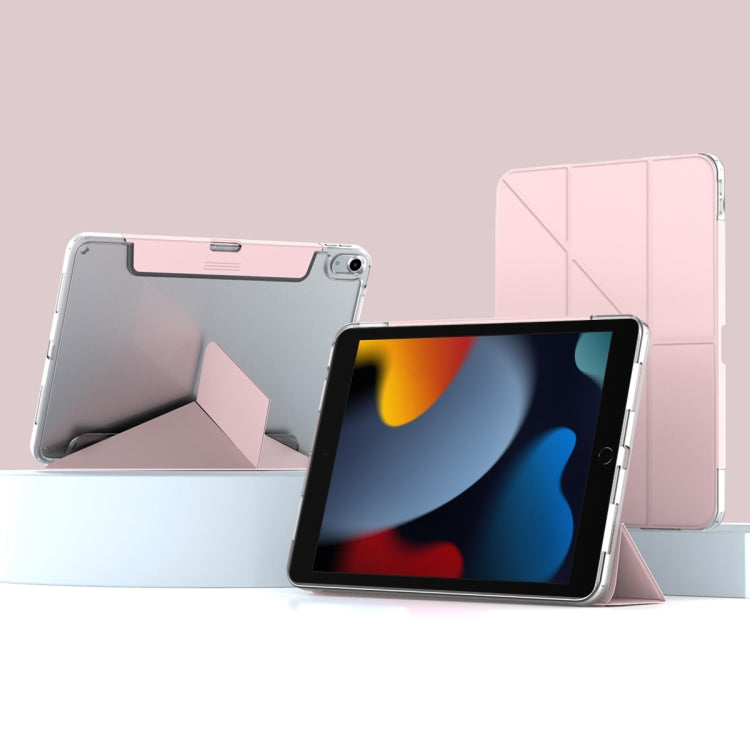 For iPad 10.2 2021 / 2020 / 2019 Mutural Deformation Stand Smart Leather Tablet Case(Pink) - iPad 10.2 Cases by Mutural | Online Shopping UK | buy2fix