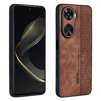 For Huawei nova 11 SE AZNS 3D Embossed Skin Feel Phone Case(Brown) - Huawei Cases by AZNS | Online Shopping UK | buy2fix