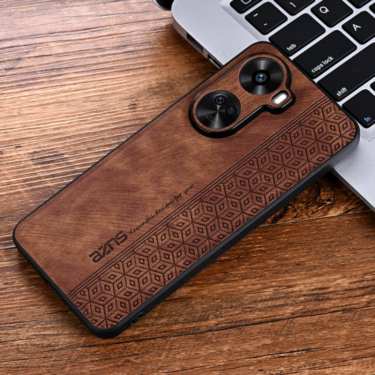 For Huawei nova 11 SE AZNS 3D Embossed Skin Feel Phone Case(Brown) - Huawei Cases by AZNS | Online Shopping UK | buy2fix