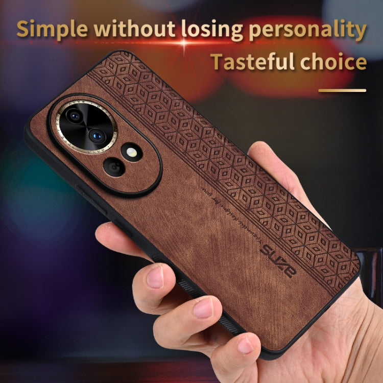 For Huawei nova 12 AZNS 3D Embossed Skin Feel Phone Case(Dark Green) - Huawei Cases by AZNS | Online Shopping UK | buy2fix