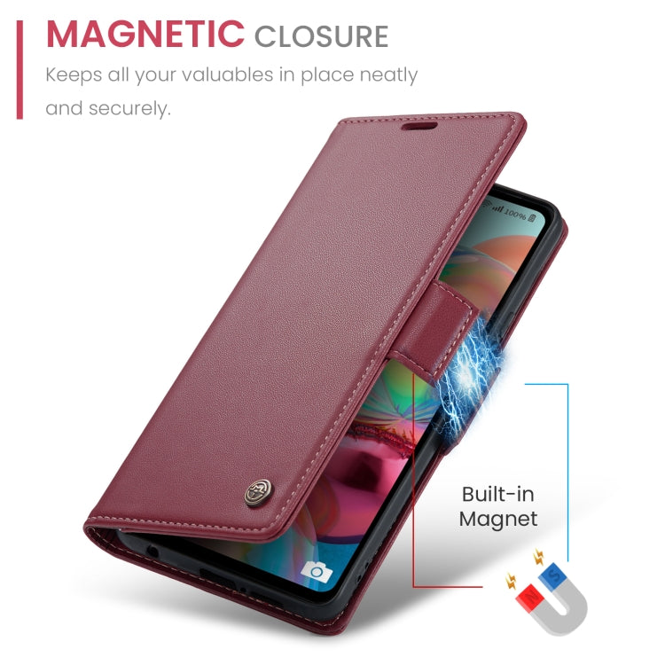 For Samsung Galaxy A71 4G CaseMe 023 Butterfly Buckle Litchi Texture RFID Anti-theft Leather Phone Case(Wine Red) - Galaxy Phone Cases by CaseMe | Online Shopping UK | buy2fix