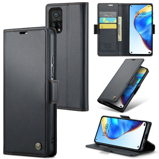 For Xiaomi Mi 10T 5G／10T Pro 5G CaseMe 023 Butterfly Buckle Litchi Texture RFID Anti-theft Leather Phone Case(Black) - Xiaomi Cases by CaseMe | Online Shopping UK | buy2fix