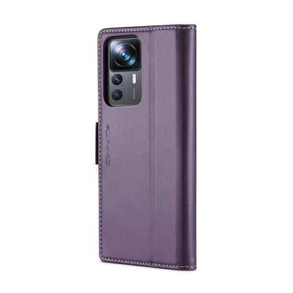 For Xiaomi 12T /12T Pro/Redmi K50 Ultra CaseMe 023 Butterfly Buckle Litchi Texture RFID Anti-theft Leather Phone Case(Pearly Purple) - Xiaomi Cases by CaseMe | Online Shopping UK | buy2fix