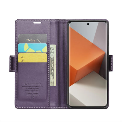 For Xiaomi Redmi Note 13 Pro+ 5G CaseMe 023 Butterfly Buckle Litchi Texture RFID Anti-theft Leather Phone Case(Pearly Purple) - Xiaomi Cases by CaseMe | Online Shopping UK | buy2fix