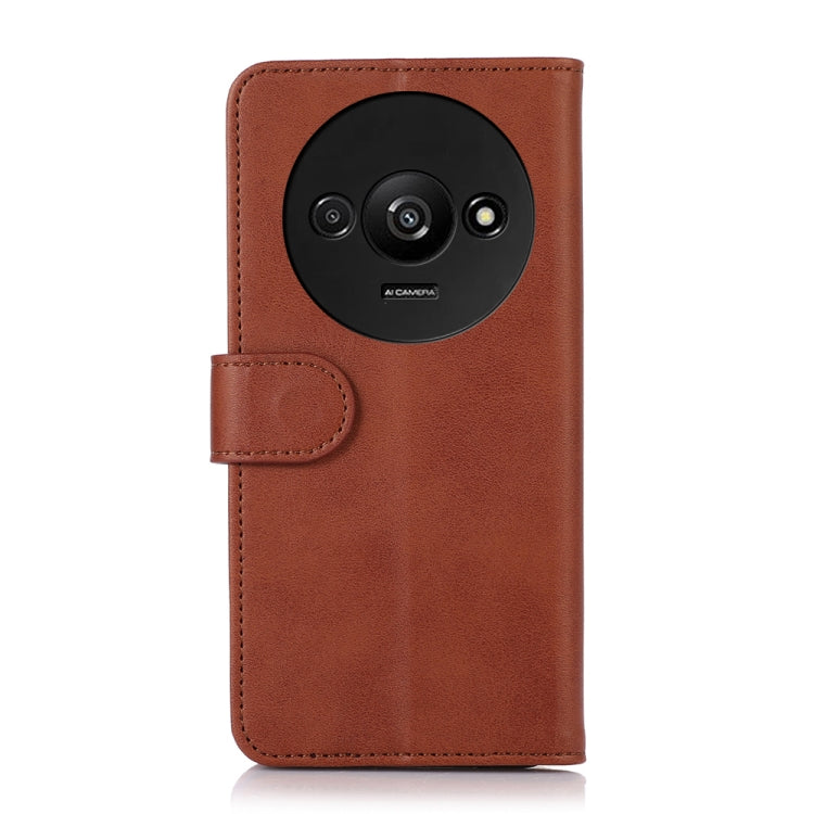 For Xiaomi Redmi A3 Cow Texture Leather Phone Case(Brown) - Xiaomi Cases by buy2fix | Online Shopping UK | buy2fix