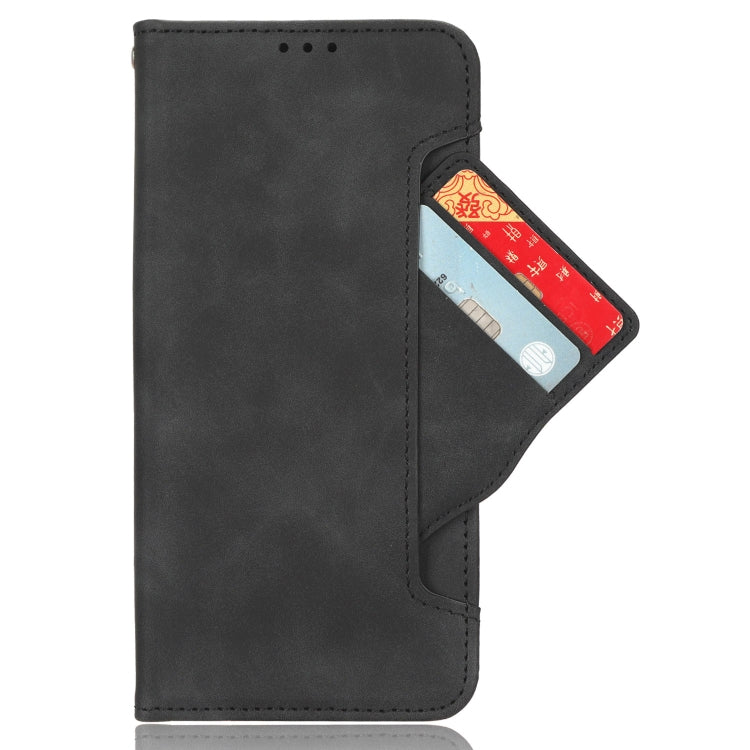 For Motorola Moto G14 4G Skin Feel Calf Texture Card Slots Leather Phone Case(Black) - Motorola Cases by buy2fix | Online Shopping UK | buy2fix