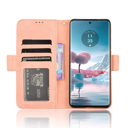 For Motorola Edge 40 Neo 5G Skin Feel Calf Texture Card Slots Leather Phone Case(Pink) - Motorola Cases by buy2fix | Online Shopping UK | buy2fix