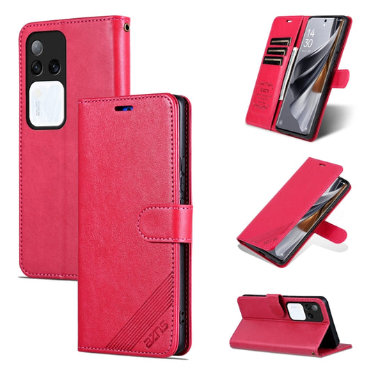 For vivo S18 Pro AZNS Sheepskin Texture Flip Leather Phone Case(Red) - S18 Pro Cases by AZNS | Online Shopping UK | buy2fix