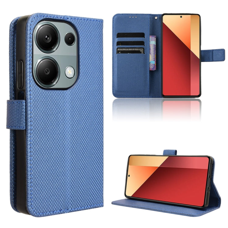 For Xiaomi Redmi Note 13 Pro 4G Global Diamond Texture Leather Phone Case(Blue) - Note 13 Pro Cases by buy2fix | Online Shopping UK | buy2fix