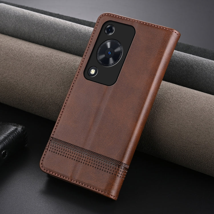 For Huawei Enjoy 70 AZNS Magnetic Calf Texture Flip Leather Phone Case(Dark Brown) - Huawei Cases by AZNS | Online Shopping UK | buy2fix