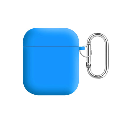 For AirPods 2 / 1 PC Lining Silicone Bluetooth Earphone Protective Case(Wave Blue) - For AirPods 1/2 by buy2fix | Online Shopping UK | buy2fix