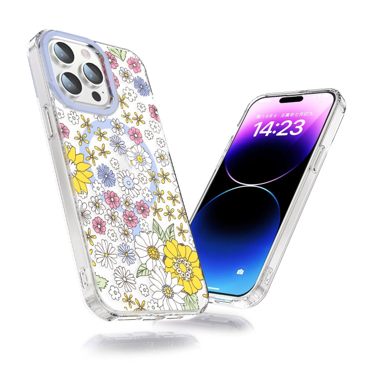 For iPhone 15 Pro Max MagSafe Magnetic TPU Phone Case(Little Flower) - iPhone 15 Pro Max Cases by buy2fix | Online Shopping UK | buy2fix