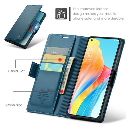 For OPPO A78 4G CaseMe 023 Butterfly Buckle Litchi Texture RFID Anti-theft Leather Phone Case(Blue) - OPPO Cases by CaseMe | Online Shopping UK | buy2fix