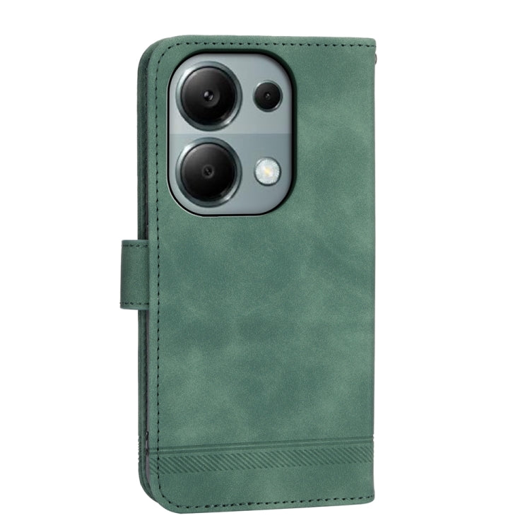For Xiaomi Redmi Note 13 Pro 4G Dierfeng Dream Line TPU + PU Leather Phone Case(Green) - Note 13 Pro Cases by buy2fix | Online Shopping UK | buy2fix