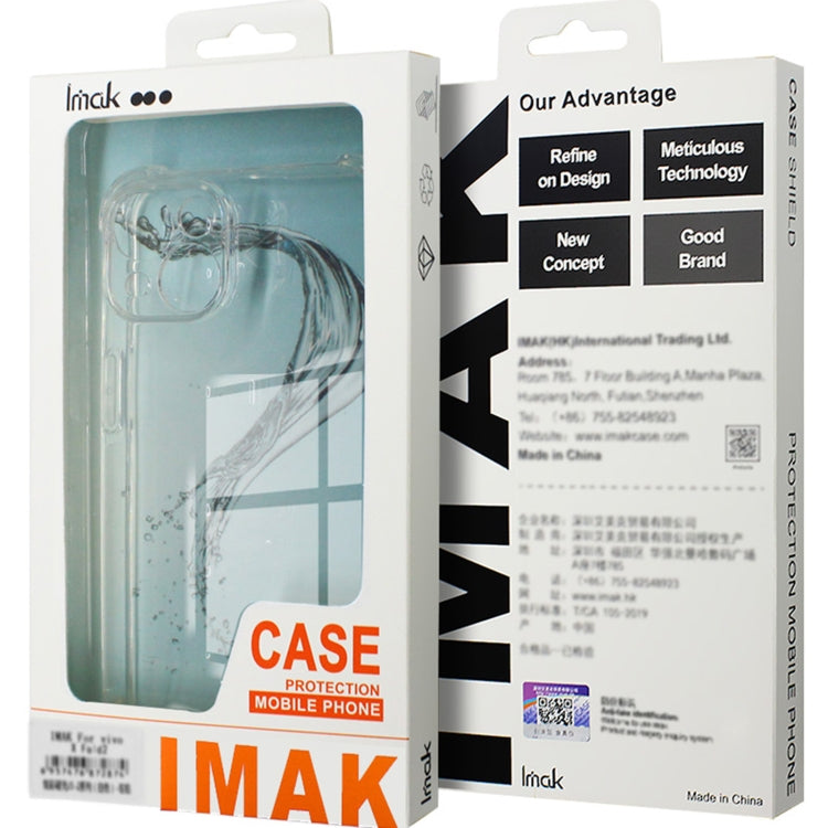 For Xiaomi Redmi A3 4G imak Shockproof Airbag TPU Phone Case(Transparent Black) - Xiaomi Cases by imak | Online Shopping UK | buy2fix