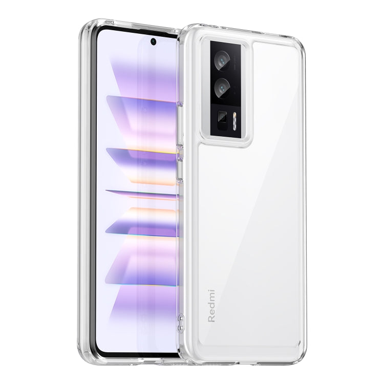 For Xiaomi Poco F5 Pro Colorful Series Acrylic Hybrid TPU Phone Case(Transparent) - Xiaomi Cases by buy2fix | Online Shopping UK | buy2fix