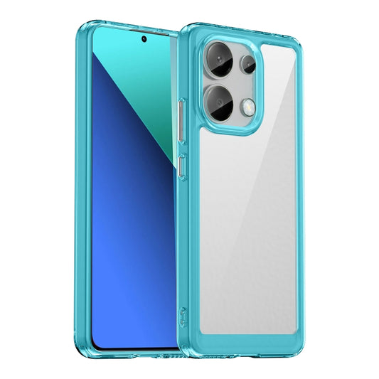 For Xiaomi Redmi Note 13 4G Global Colorful Series Acrylic Hybrid TPU Phone Case(Transparent Blue) - Note 13 Cases by buy2fix | Online Shopping UK | buy2fix