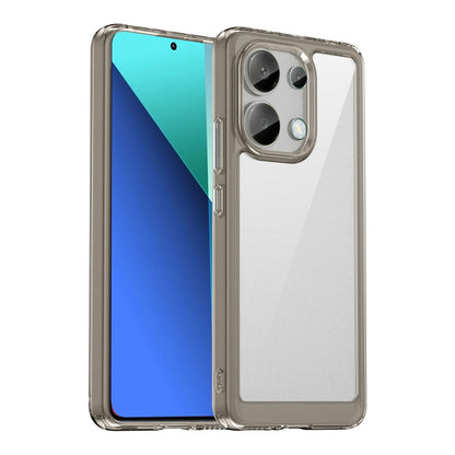 For Xiaomi Redmi Note 13 4G Global Colorful Series Acrylic Hybrid TPU Phone Case(Transparent Grey) - Note 13 Cases by buy2fix | Online Shopping UK | buy2fix