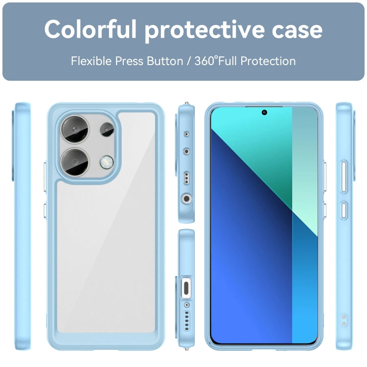 For Xiaomi Redmi Note 13 4G Global Colorful Series Acrylic Hybrid TPU Phone Case(Blue) - Note 13 Cases by buy2fix | Online Shopping UK | buy2fix