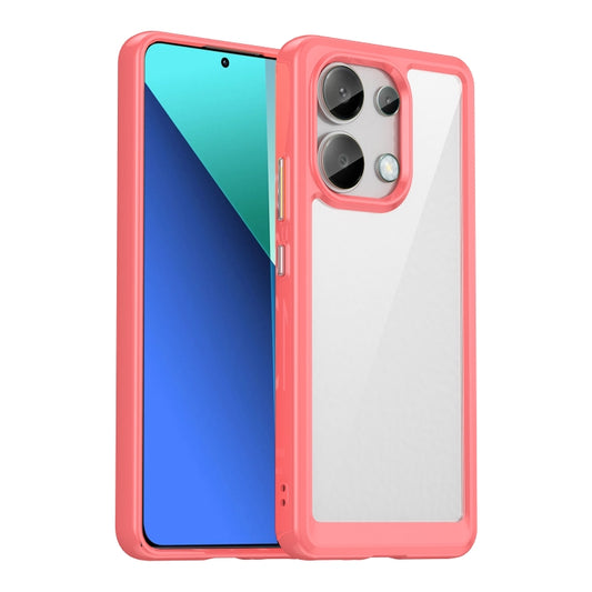 For Xiaomi Redmi Note 13 4G Global Colorful Series Acrylic Hybrid TPU Phone Case(Red) - Note 13 Cases by buy2fix | Online Shopping UK | buy2fix