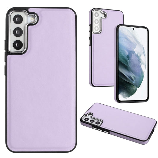 For Samsung Galaxy S23 Leather Texture Full Coverage Phone Case(Purple) - Galaxy S23 5G Cases by buy2fix | Online Shopping UK | buy2fix