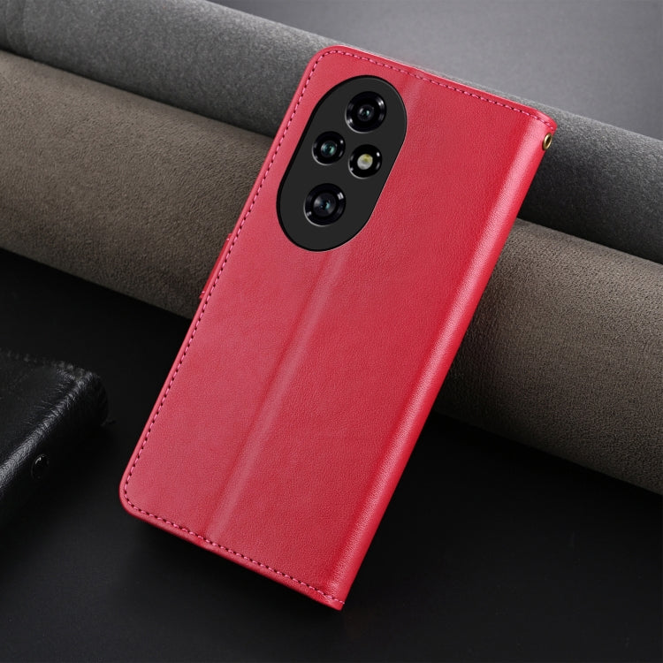 For Honor 200 Pro AZNS Sheepskin Texture Flip Leather Phone Case(Red) - Honor Cases by AZNS | Online Shopping UK | buy2fix