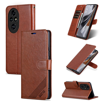 For Honor 200 Pro AZNS Sheepskin Texture Flip Leather Phone Case(Brown) - Honor Cases by AZNS | Online Shopping UK | buy2fix