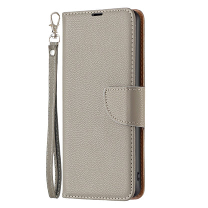 For Xiaomi Redmi Note 13 4G Global Litchi Texture Pure Color Leather Phone Case(Grey) - Note 13 Cases by buy2fix | Online Shopping UK | buy2fix