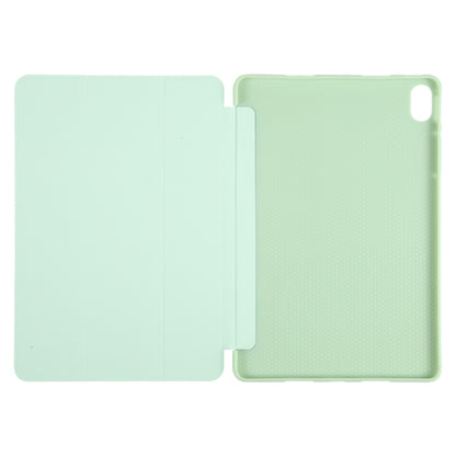 For Huawei MatePad SE 11 GEBEI 3-folding Holder Shockproof Flip Leather Tablet Case(Green) - Huawei by GEBEI | Online Shopping UK | buy2fix