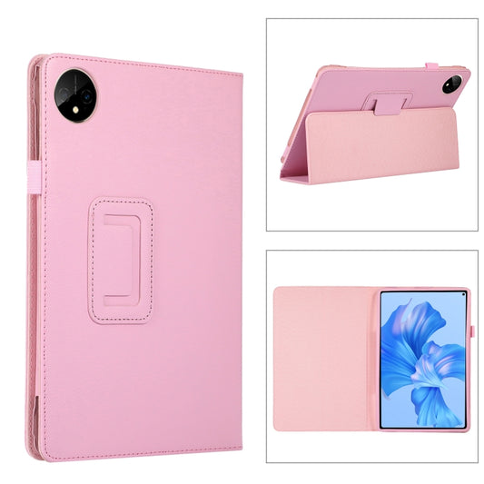 For Huawei MatePad Pro 11 2024 Litchi Texture Leather Tablet Case with Holder(Pink) - Huawei by buy2fix | Online Shopping UK | buy2fix