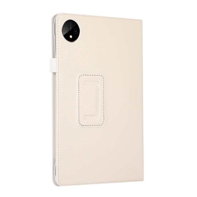 For Huawei MatePad Pro 11 2024 Litchi Texture Leather Tablet Case with Holder(White) - Huawei by buy2fix | Online Shopping UK | buy2fix