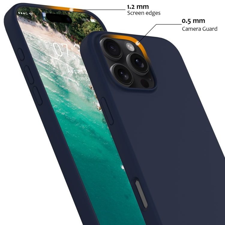 For iPhone 16 Pro Shockproof Silicone Magsafe Phone Case(Navy Blue) - iPhone 16 Pro Cases by buy2fix | Online Shopping UK | buy2fix