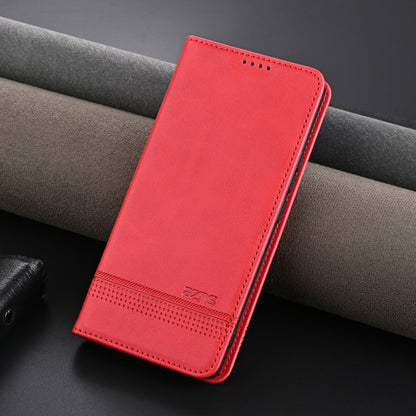 For Xiaomi Redmi K70/K70 Pro AZNS Magnetic Calf Texture Flip Leather Phone Case(Red) - K70 Pro Cases by AZNS | Online Shopping UK | buy2fix