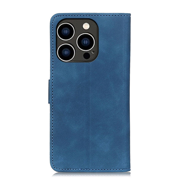 For iPhone 16 Pro Max KHAZNEH Retro Texture Leather Phone Case(Blue) - iPhone 16 Pro Max Cases by buy2fix | Online Shopping UK | buy2fix