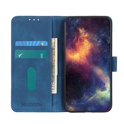 For iPhone 16 Pro Max KHAZNEH Retro Texture Leather Phone Case(Blue) - iPhone 16 Pro Max Cases by buy2fix | Online Shopping UK | buy2fix