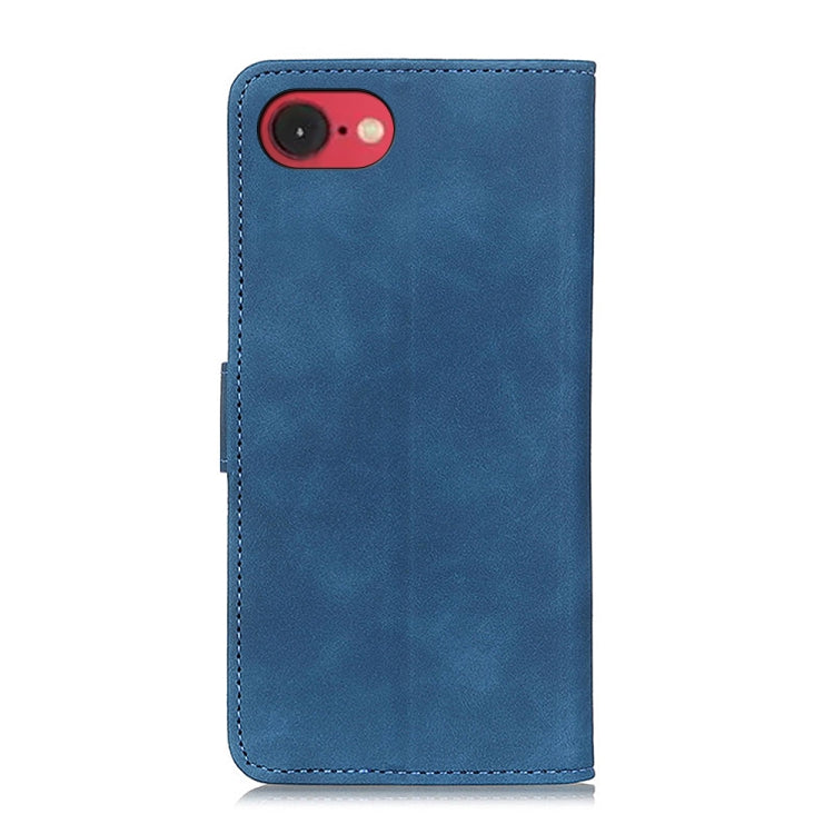 For iPhone SE 2024 KHAZNEH Retro Texture Leather Phone Case(Blue) - More iPhone Cases by buy2fix | Online Shopping UK | buy2fix